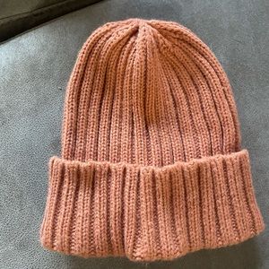 orange knit beanie